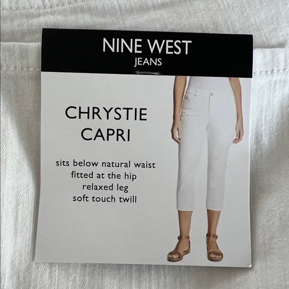 NWT - Nine West Crisp White Denim Capris - Picture 4 of 9